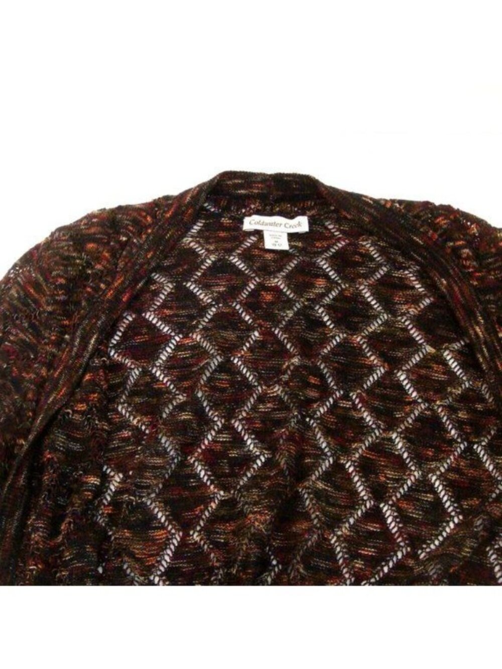 Coldwater Creek Brown Variegated Cardigan Sweater - Picture 3 of 5